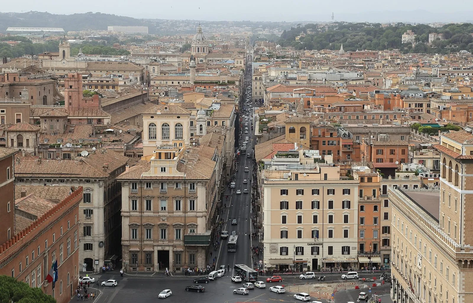 La via del Corso, dans le centre de Rome