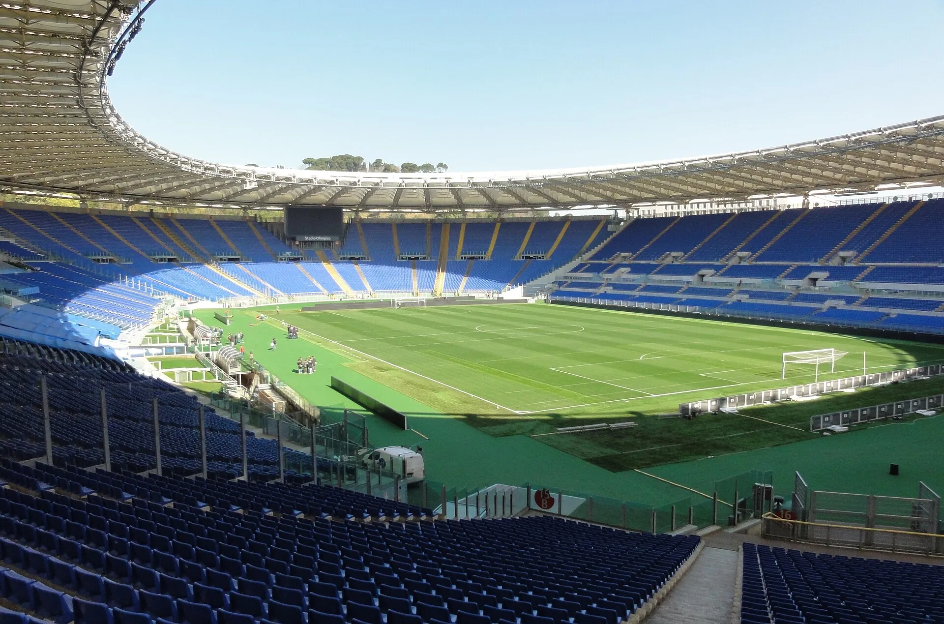 Le Stadio Olimpico de Rome, vu depuis ses tribunes