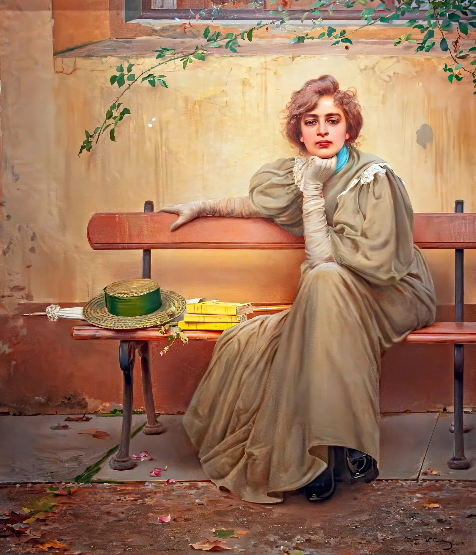 Sogni, peinture de Vittorio Matteo Corcos conservée à la galerie nationale d'art moderne et contemporaine